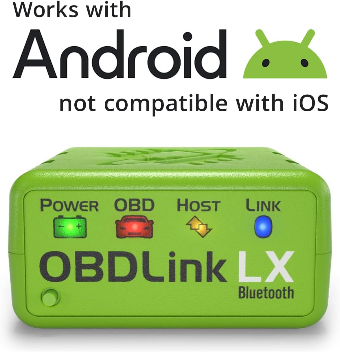 LX Bluetooth 3.0 OBD2 Adapter for Motoscan, Torque, Hybrid Assistant (Android Only), OBD II Diagnostic Scanner