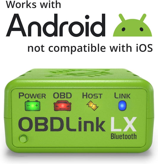 LX Bluetooth 3.0 OBD2 Adapter for Motoscan, Torque, Hybrid Assistant (Android Only), OBD II Diagnostic Scanner