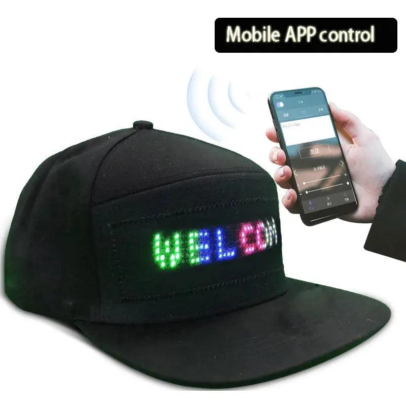 Glow-in-the-Dark LED Cap – Stand Out at Concerts & Parties! Yuchao Cosplay Store Store