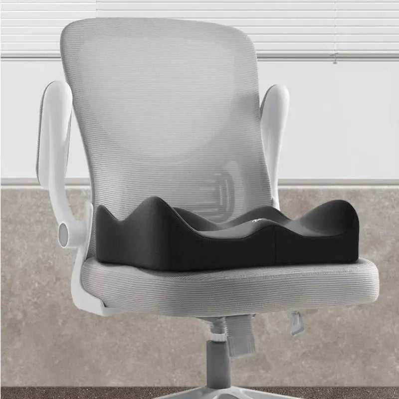 1pc Memory Foam Seat Cushion - 3D Ergonomic Support| Light Green & Grey, Washable Polyester, Car/Office Essentials Stone's Store