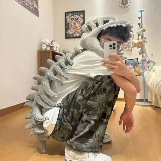 DinoRoar™ Plush Headgear: Cozy Skeleton Fun 🦖 Eva Moon Store