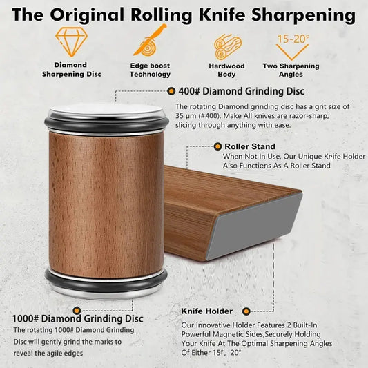 Razor Ready: Magnetic Rolling Knife Sharpener Good Kitchen Tools Store