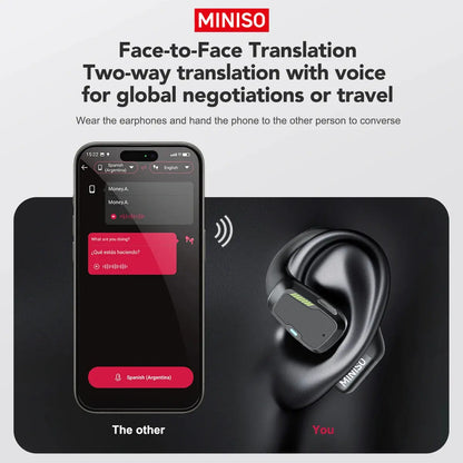 Translator Earphone  MINISO M98 AI Wireless Headphones Office Chat Headset ASMR Headset DIY APP AI Wireless Headphones with Mi SQ Tech Audio Store