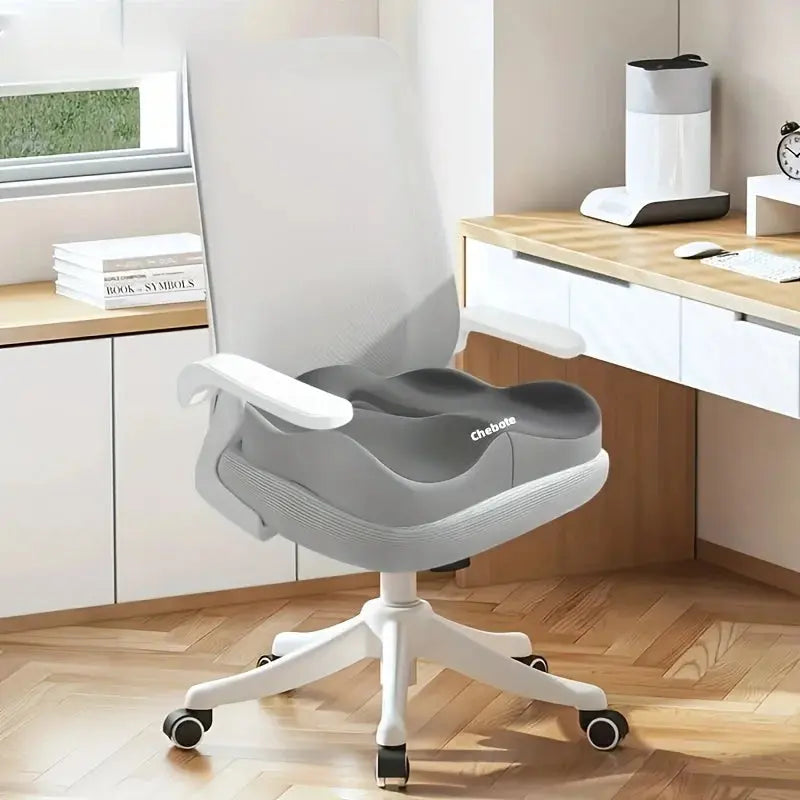 1pc Memory Foam Seat Cushion - 3D Ergonomic Support| Light Green & Grey, Washable Polyester, Car/Office Essentials Stone's Store