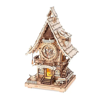 ROKR Colorful Cuckoo Clock Mechanical 3D Wooden Puzzle - LC901C | DIY Wooden Model Kit for Adults & Teens Robotime Global Store