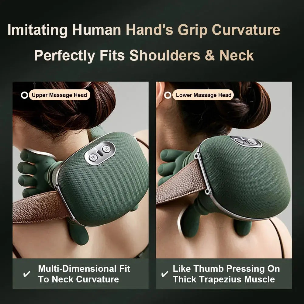 3D Shiatsu Deep-Kneading Neck Massager – Relieve Tension & Stress in Minutes! Stay Happy Healthy Store