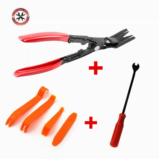 Car Headlight Repair Installation Tool Trim Clip Removal Pliers Panel Fascia Dash Upholstery Remover Hand-Held Disassembly Tool