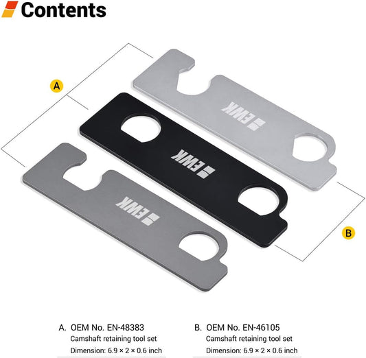 3 Pcs GM Camshaft Retaining Tool Kit EN 48383 & EN 46105 for Cadillac, Buick, Saturn, Pontiac, Chevrolet, Chevy 2.8L 3.0L 3.6L