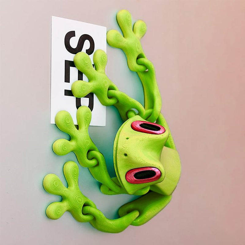 Furise 3D Printed Magnetic Frog Toy – Poseable Glow-In-The-Dark Fridge Magnet with Colorful Gradient Design,Magnetic Frog Toy, Poseable Fridge Magnet, 3D Printed Frog, Furise Frog Gift, Glow in the Dark Toy, Desk Decor Frog, Novelty Fridge Magnet