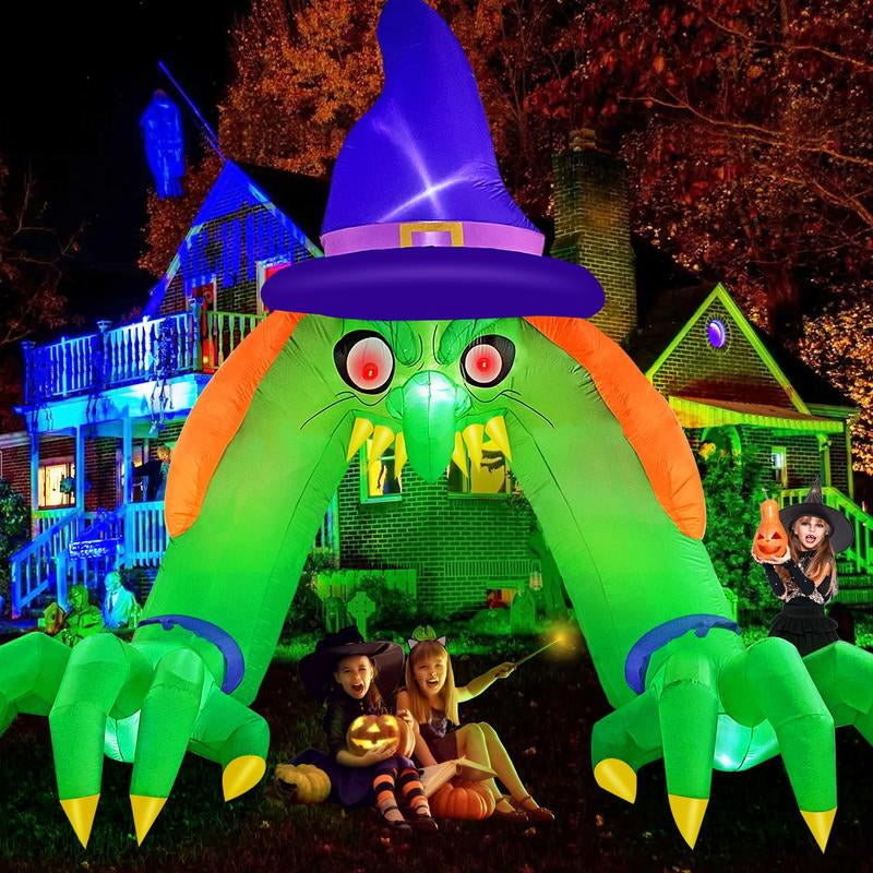 Halloween Inflatable Huge Green Witch Archway (12Ft Tall)