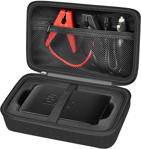 Case for Halo Bolt 58830/57720/ Air 58830/ ACDC Max 55500 Mwh/Air + Portable Emergency Power Kit, Storage Holder for Air Nozzles, Extra Accessory, Car Jump Starter, and Charger- Black (Box Only)