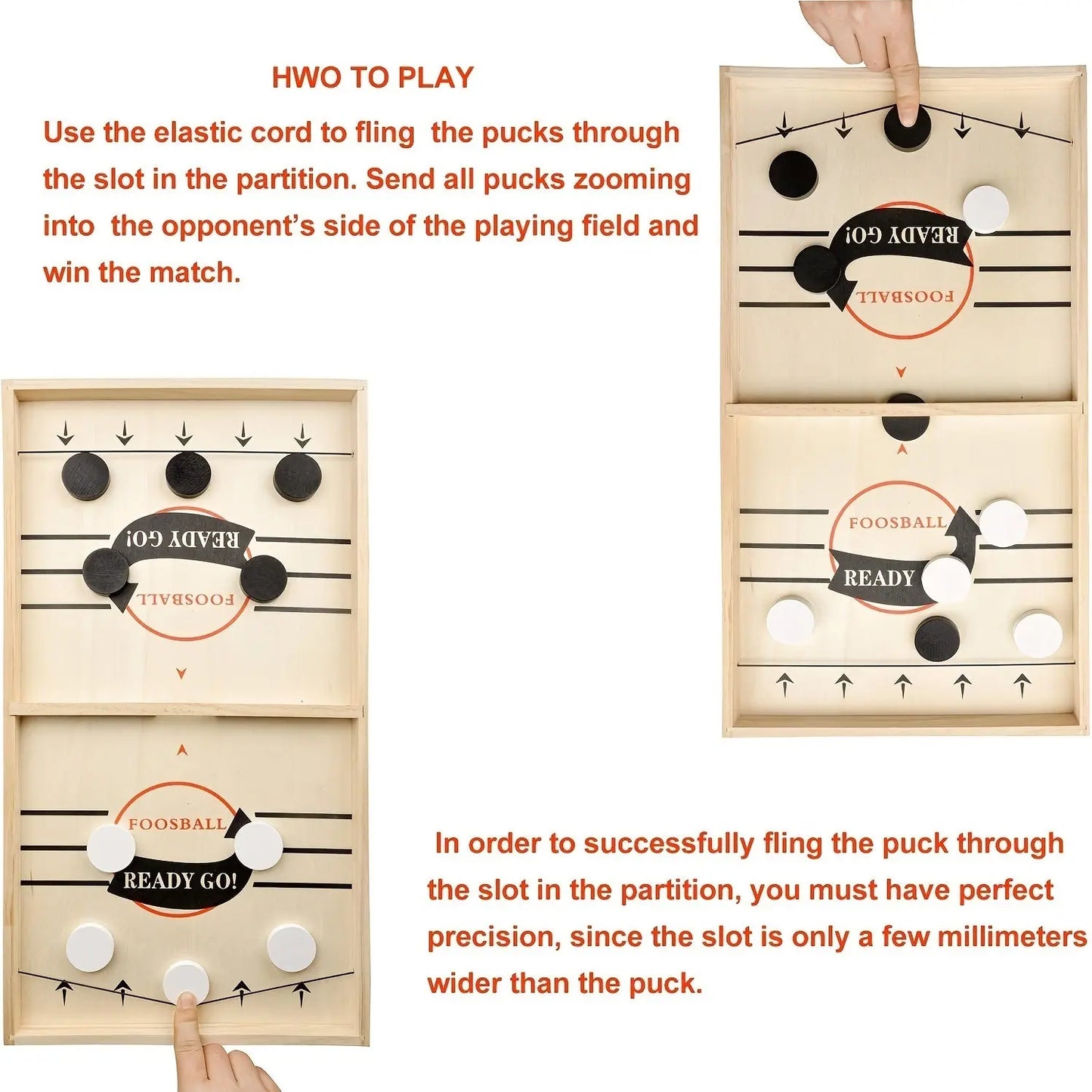 Fast Sling Puck Game - Enjoy Family Fun with This Wooden Hockey Game New Fashion Home Store