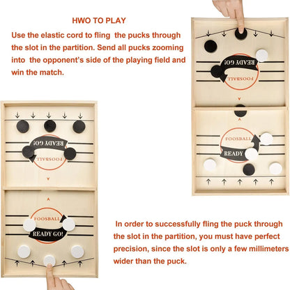 Fast Sling Puck Game - Enjoy Family Fun with This Wooden Hockey Game New Fashion Home Store