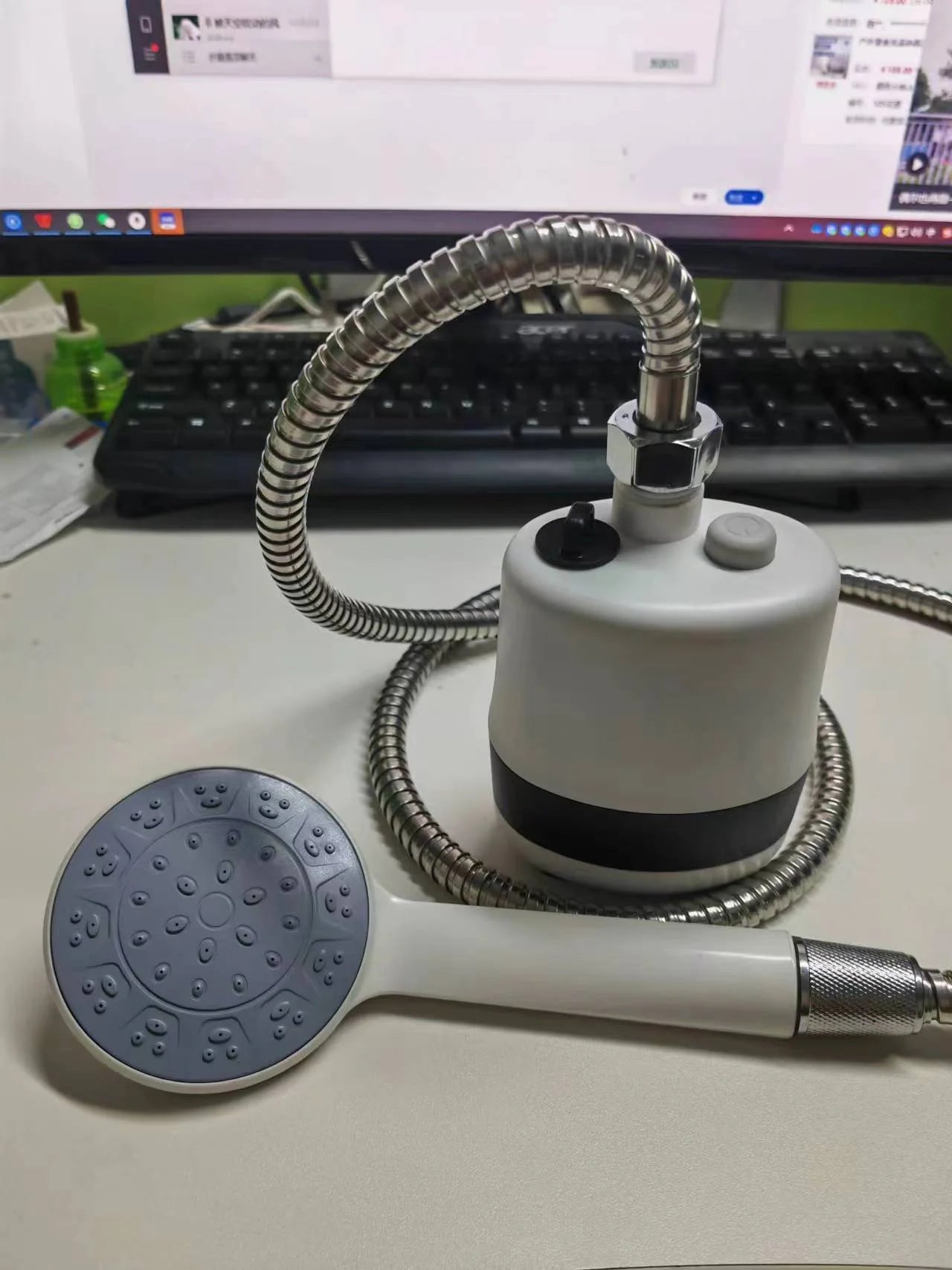 Portable Outdoor Rechargeable Shower Sponge for Home Travel Dorm Rural Use