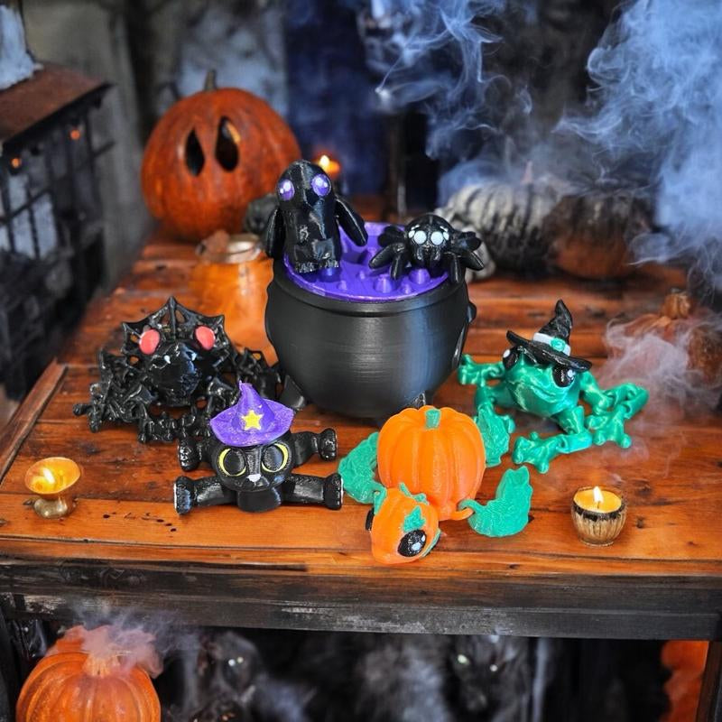 Collectible Mini Spooky Cauldron for Halloween Decor