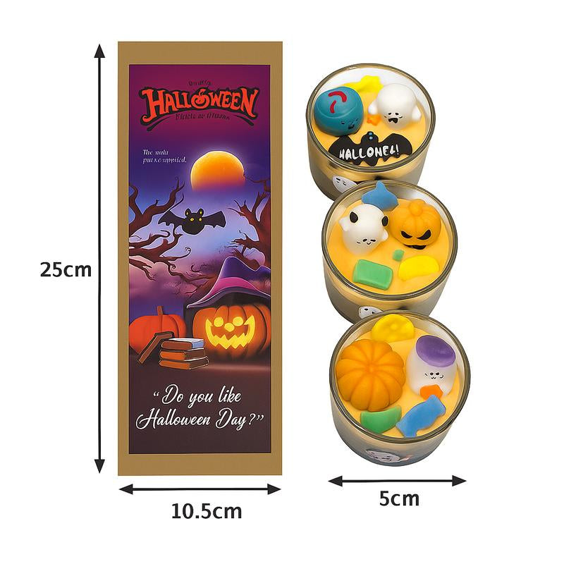 Halloween Candle Set, Spooky Ghost with Cute Pumpkins, Scented Candles, Halloween 3D Candles, Halloween Decoration , Gift, Fall Aromatherapy, Farmhouse Candles