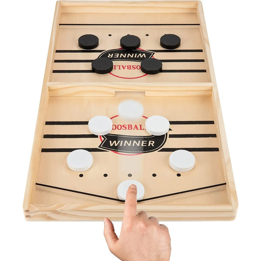 Fast Sling Puck Game - Enjoy Family Fun with This Wooden Hockey Game New Fashion Home Store