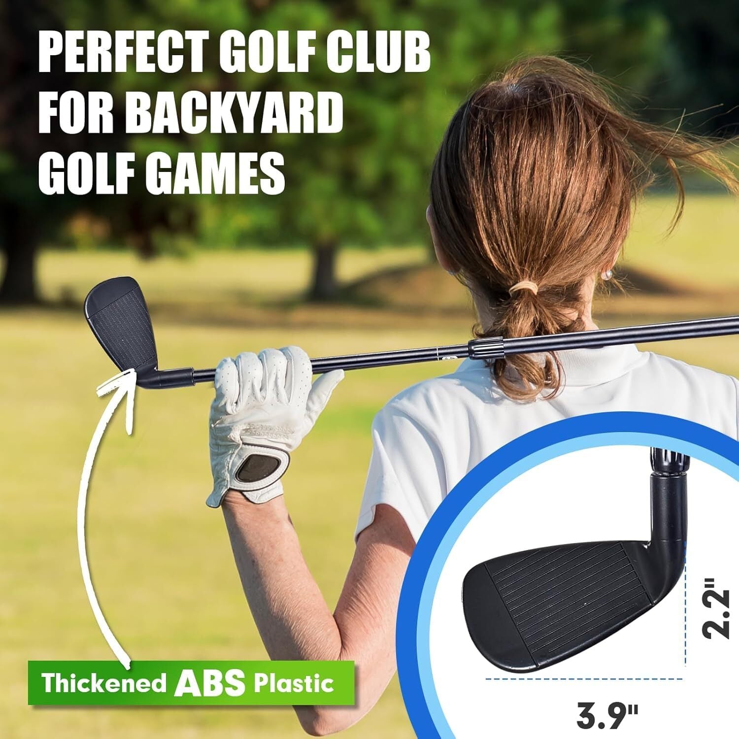 Golf Club Length Adjustable for Golf Bucket Backyard Game, Plastic Golf Clubs...