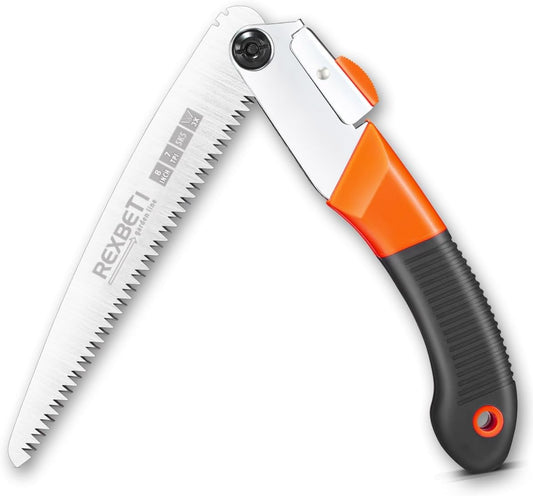 Folding Saw - 8 Inch Blade for Wood & Dry Wood Pruning, Compact Design, SK-5 Steel