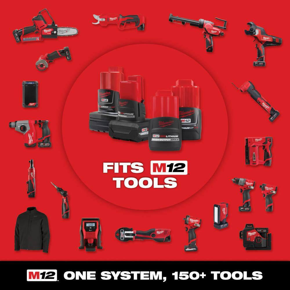 M12 FUEL SURGE 12V Lithium-Ion Brushless Cordless 1/4 In. Hex Impact Driver Compact Kit W/Two 2.0Ah Batteries, Bag