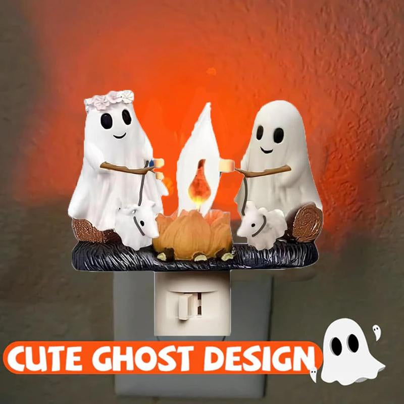 Whatook Halloween Light, Ghost Bonfire Night Light, Ghost Bonfire Sparkling Night Light, Halloween Style Decorative LED for Indoor or Outdoor