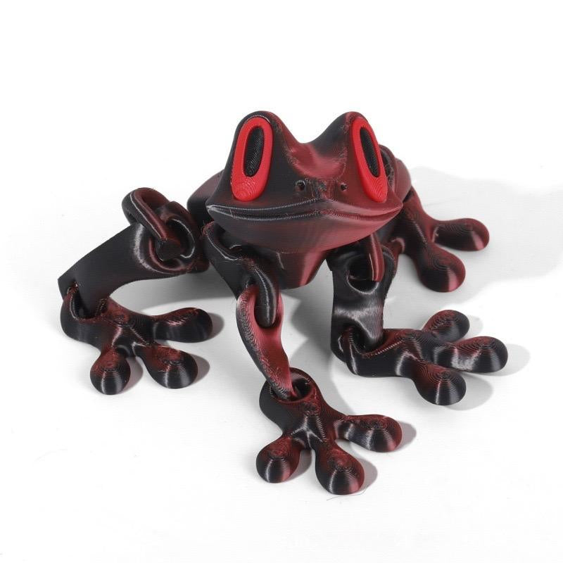 Furise 3D Printed Magnetic Frog Toy – Poseable Glow-In-The-Dark Fridge Magnet with Colorful Gradient Design,Magnetic Frog Toy, Poseable Fridge Magnet, 3D Printed Frog, Furise Frog Gift, Glow in the Dark Toy, Desk Decor Frog, Novelty Fridge Magnet