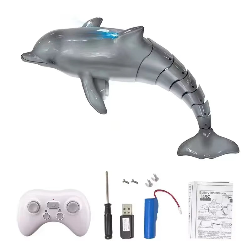 Smart Rc Shark Whale Spray Water Toy Remote Controlled Boat Ship Submarine Robots Fish Electric Toys for Kids Boys Baby Children