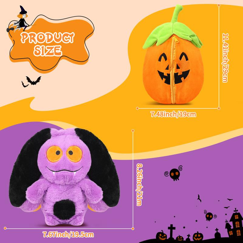 Halloween Pumpkin and Bat Stuffed Toys, Halloween Gift Decorations, My First Halloween Pumpkin Toys