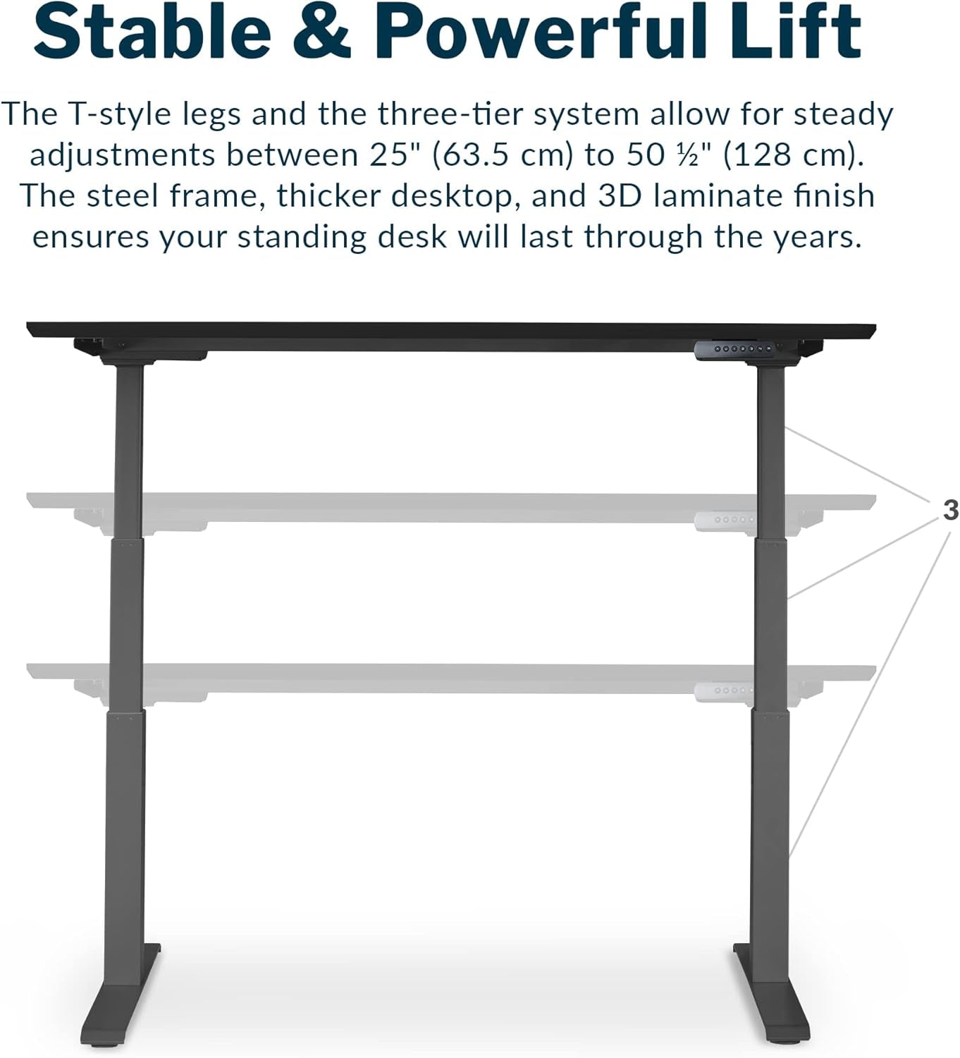- Standing Desk Adjustable Height (60" X30')- Electric Sit-Stand Computer Desk for Work or Home Office- Dual Motor with Memory Presets- Adjustable Desk from desk- Black