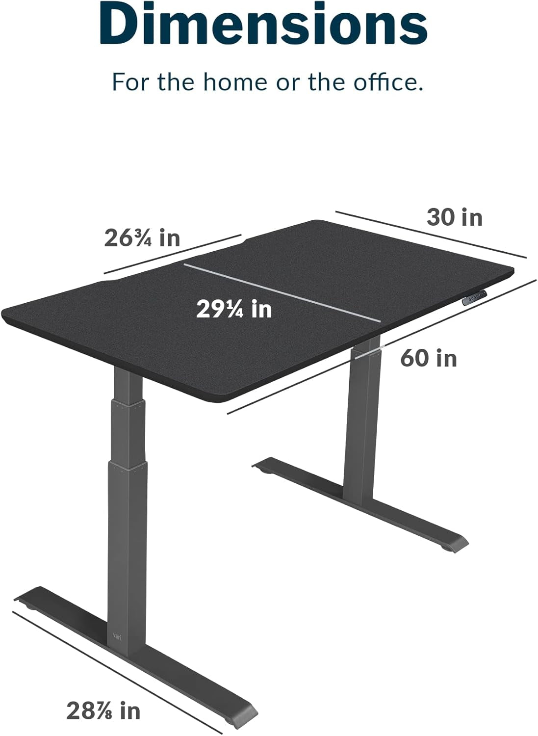 - Standing Desk Adjustable Height (60" X30')- Electric Sit-Stand Computer Desk for Work or Home Office- Dual Motor with Memory Presets- Adjustable Desk from desk- Black