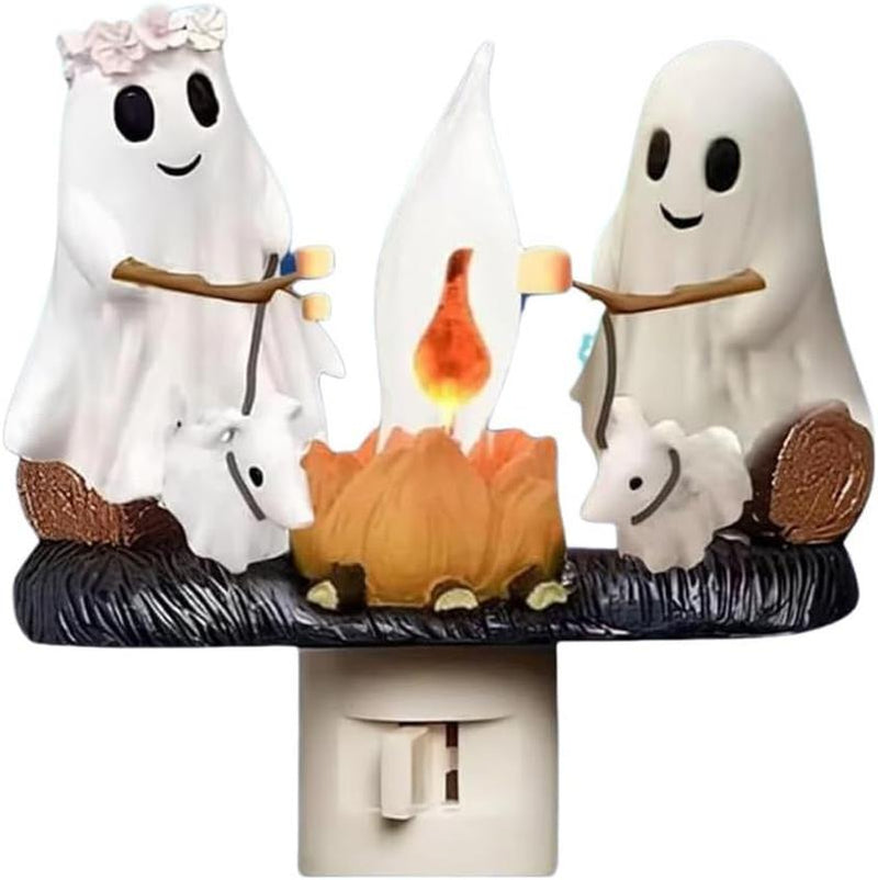 Whatook Halloween Light, Ghost Bonfire Night Light, Ghost Bonfire Sparkling Night Light, Halloween Style Decorative LED for Indoor or Outdoor
