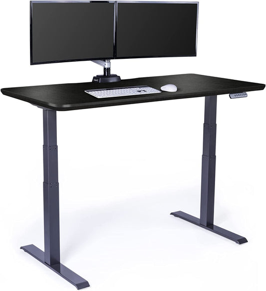 - Standing Desk Adjustable Height (60" X30')- Electric Sit-Stand Computer Desk for Work or Home Office- Dual Motor with Memory Presets- Adjustable Desk from desk- Black