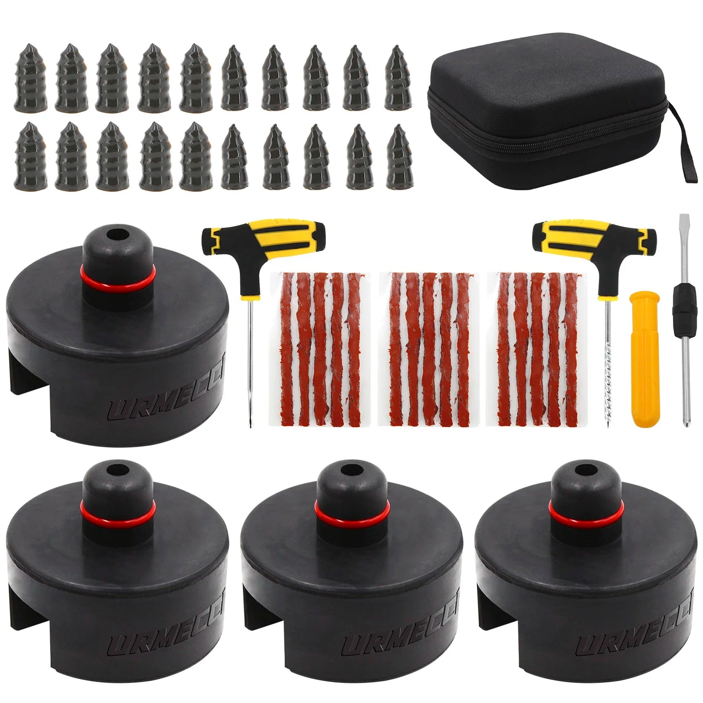Dual-Use Car Rubber Pad Fits Lifting Jack & Jack Stand Adapter for Tesla Model 3 S X Y Tire Repair Tool Accessories Storage Box