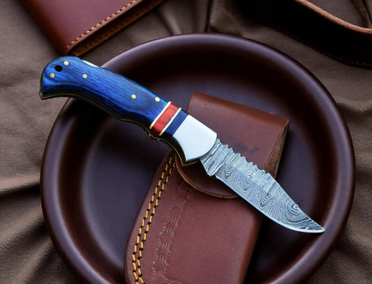 Best Folding Hunting Knife – Wood Handle, 3" Blade